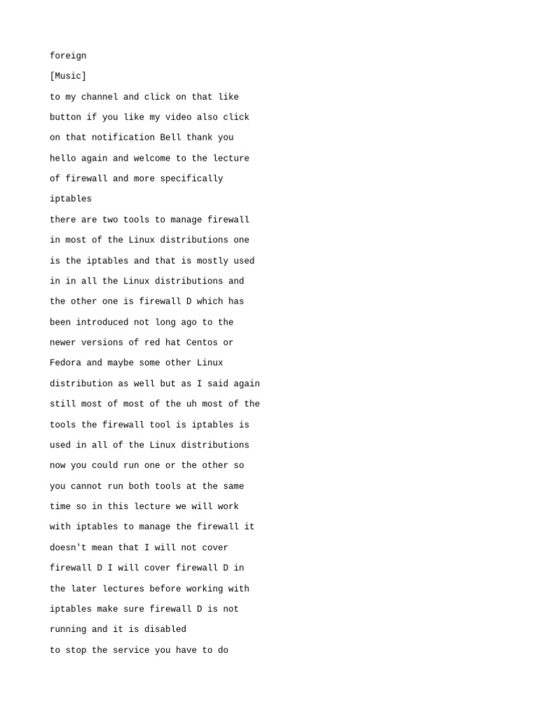 (English (Auto-Generated) ) Firewall Iptables - Tables, Chains and ...