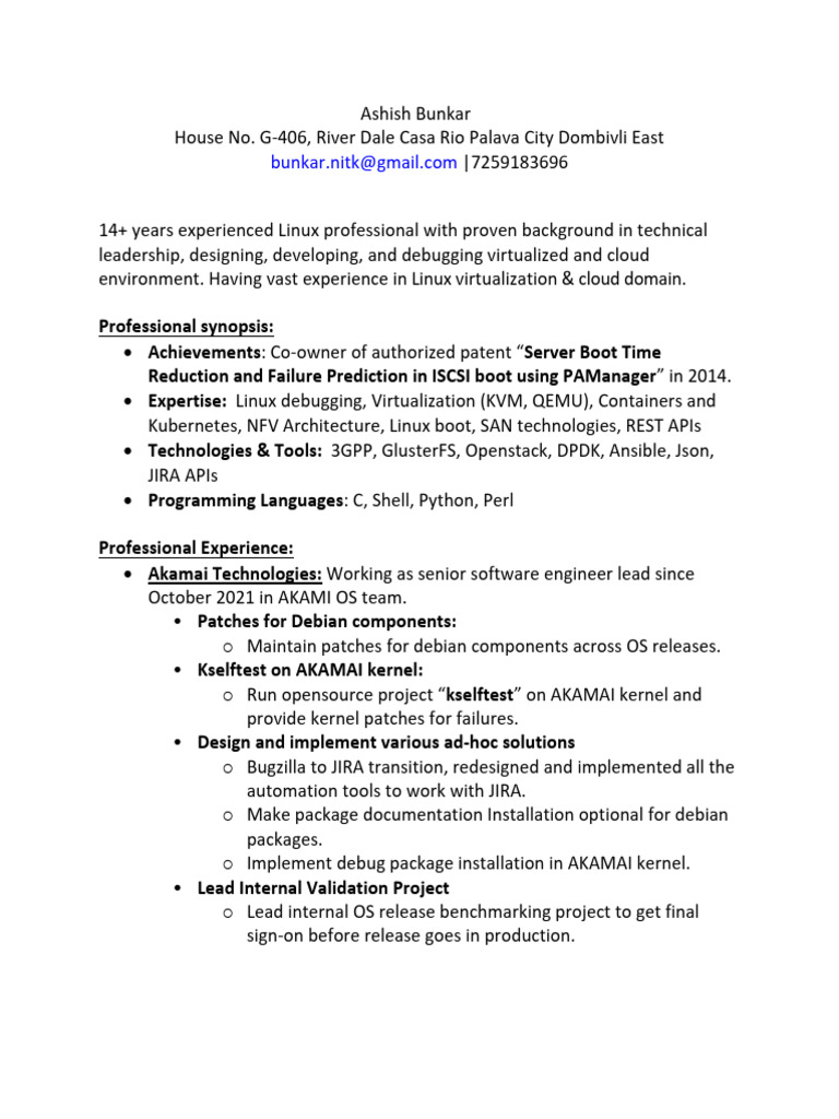 Linux Virtualization Expert Resume | PDF | System Software | Computer ...