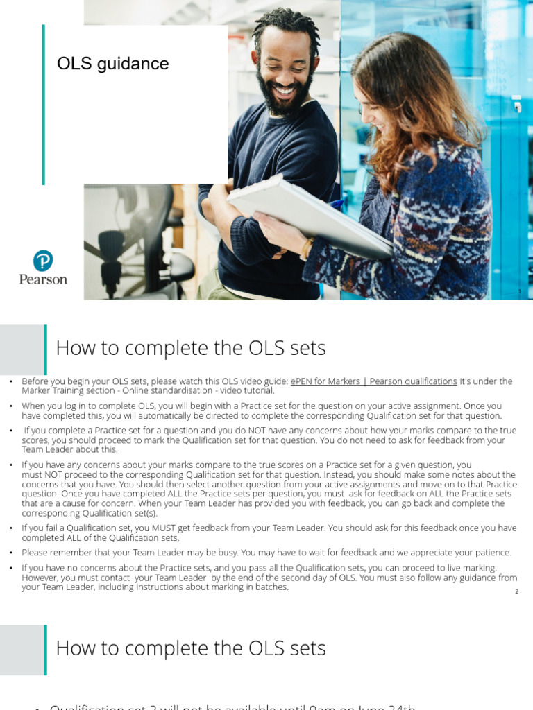 OLS Sets Completion Guide | PDF | Computing
