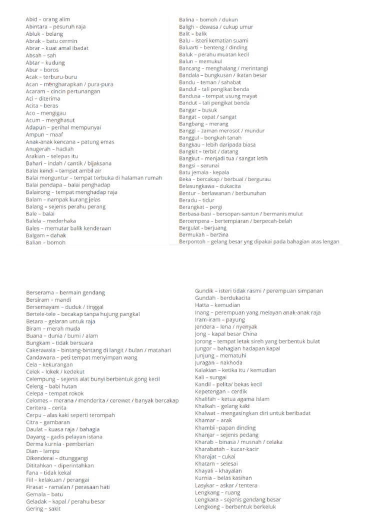 Bahasa Klasik Ke Bahasa Standard | PDF