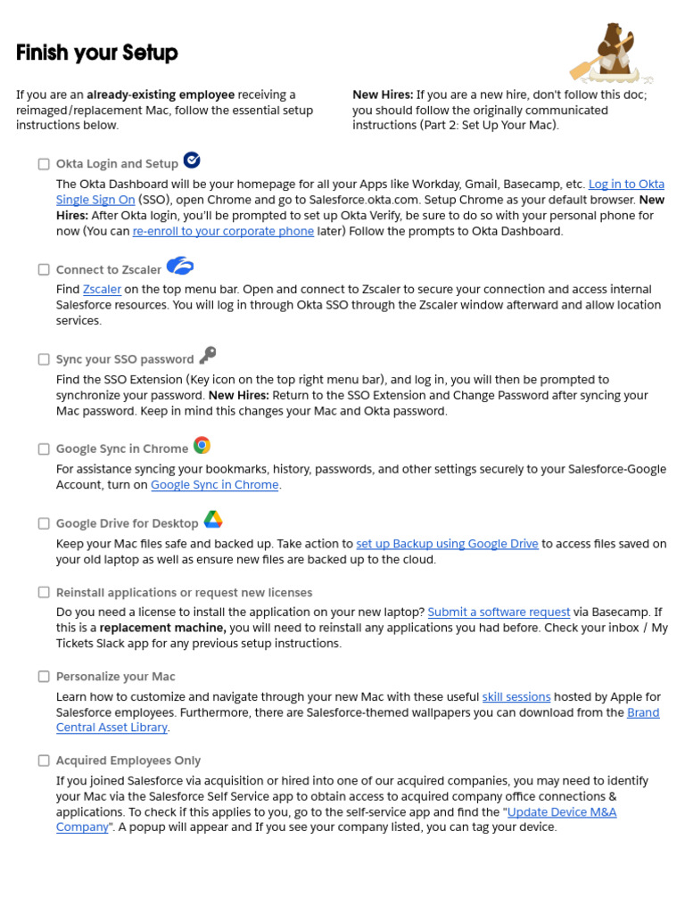 Mac Setup Guide for Salesforce Employees | PDF | Software | Computing