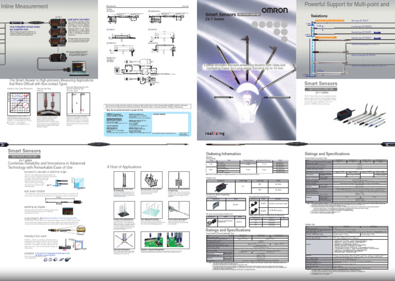 ZX-T Series Smart Sensors Overview | PDF | Sensor | Programmable Logic ...