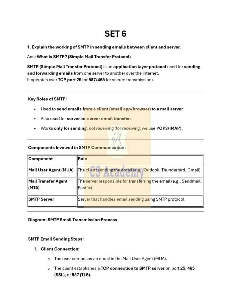 Set 6. Network Protocol - 62346009 - 2025 - 06 - 05 - 11 - 06 | PDF ...