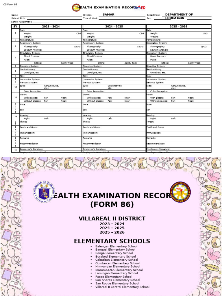 Form86 Editable | PDF | Medical Specialties | Physiology