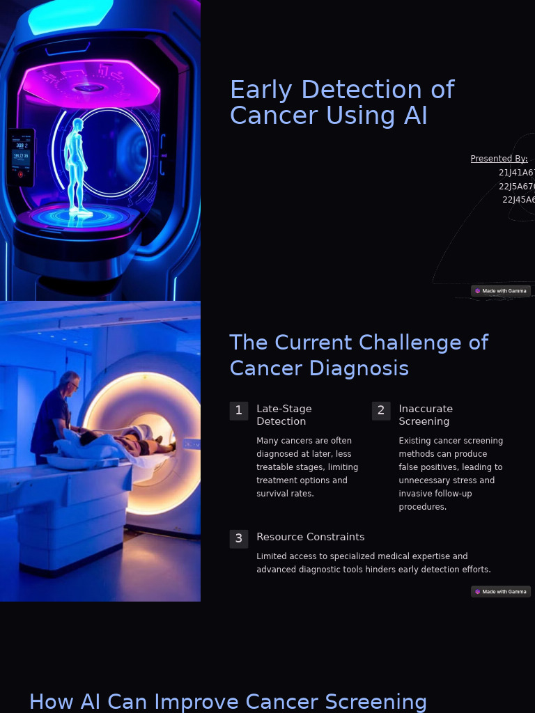 Early Detection of Cancer Using AI | PDF | Artificial Intelligence ...