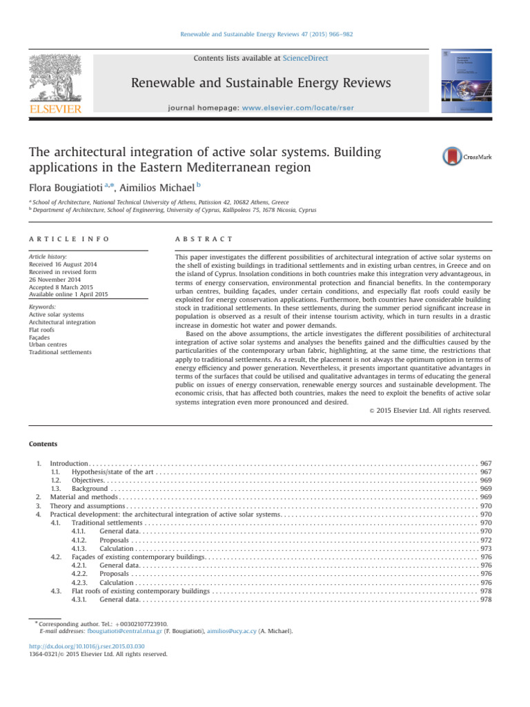 Solar System Integration in Architecture | PDF | Photovoltaic System ...