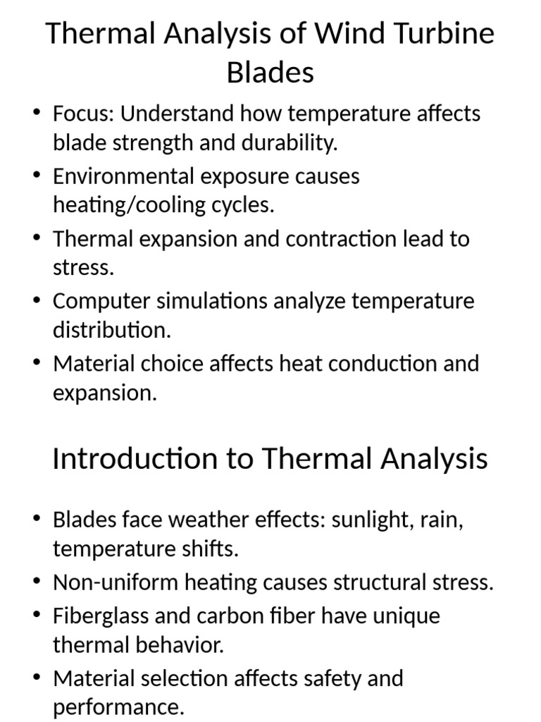 Thermal Analysis of Wind Turbine Blades | PDF | Heat Transfer | Heat