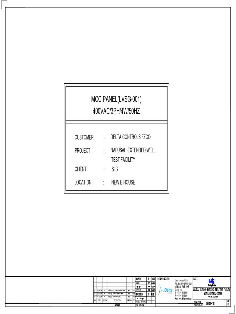 MCC Panel Lvsg001 | PDF | Mains Electricity | Electrical Wiring