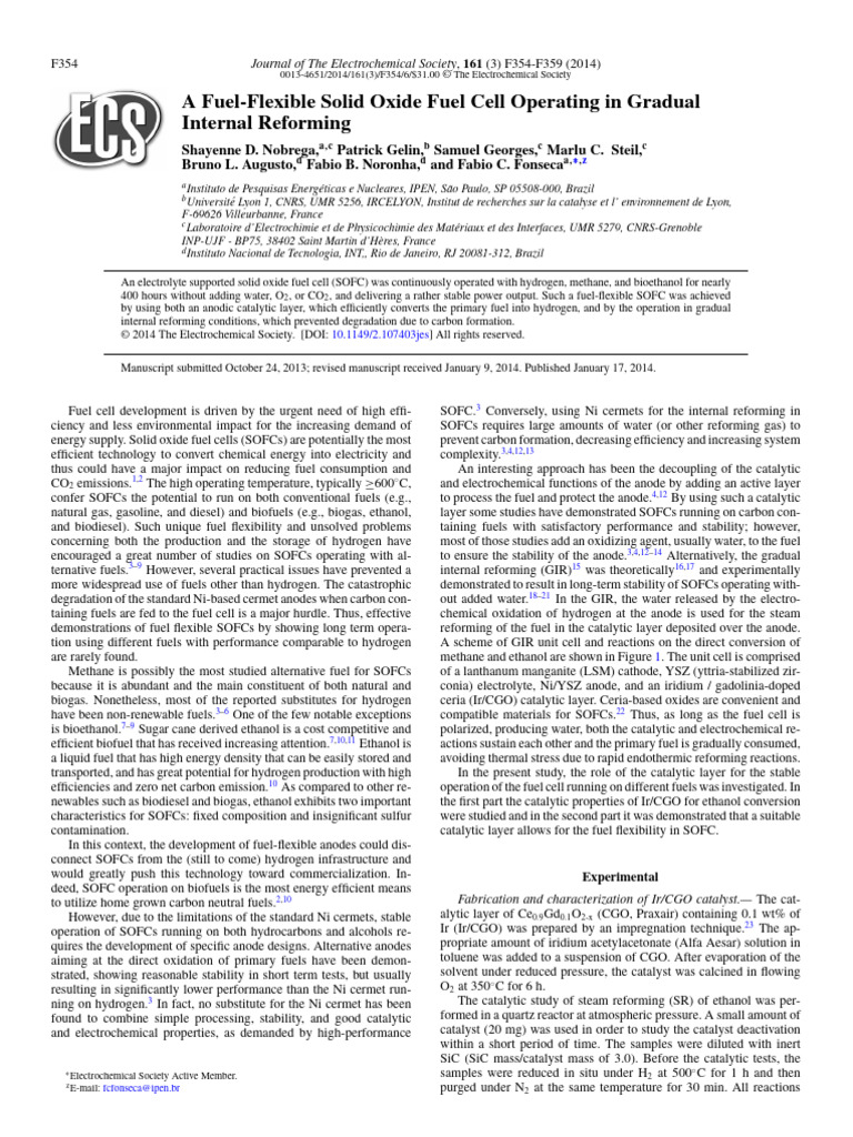 Fuel-Flexible SOFC with Internal Reforming | PDF | Solid Oxide Fuel ...