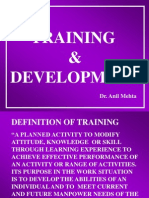 Training & Development: Dr. Anil Mehta