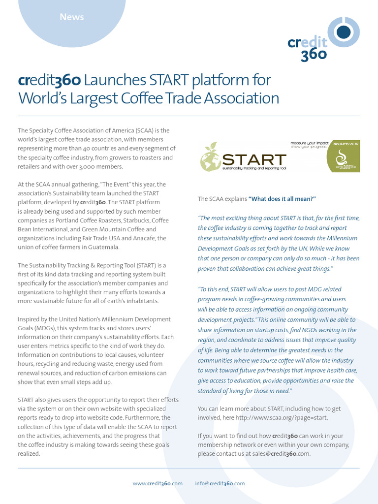 CRedit360 Start Platform Press Release | PDF | Millennium Development ...