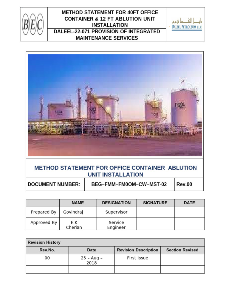 40ft Office Container Installation Guide | PDF | Concrete | Plaster
