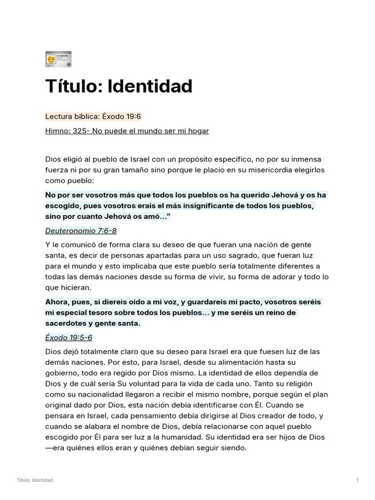 Ttulo Identidad | PDF | Dios | Cristo (título)