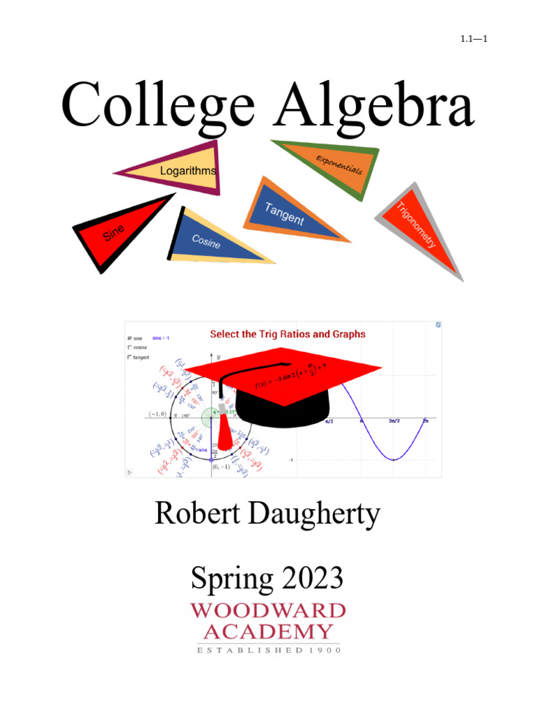 College Algebra Texbook Volume 2 | PDF | Trigonometry | Logarithm