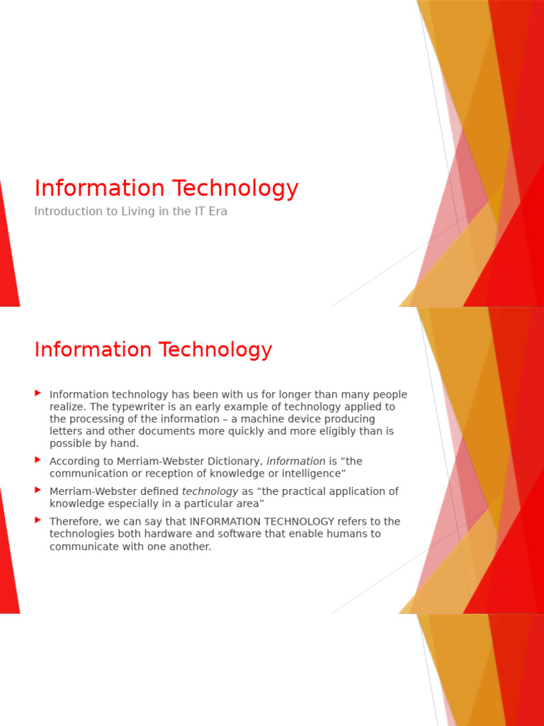 WEEK 2 Introduction To Living in The IT Era | PDF | Educational ...