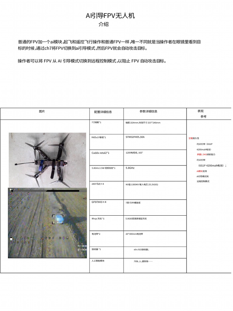 AI Guided FPV Drone Introduction CN | PDF