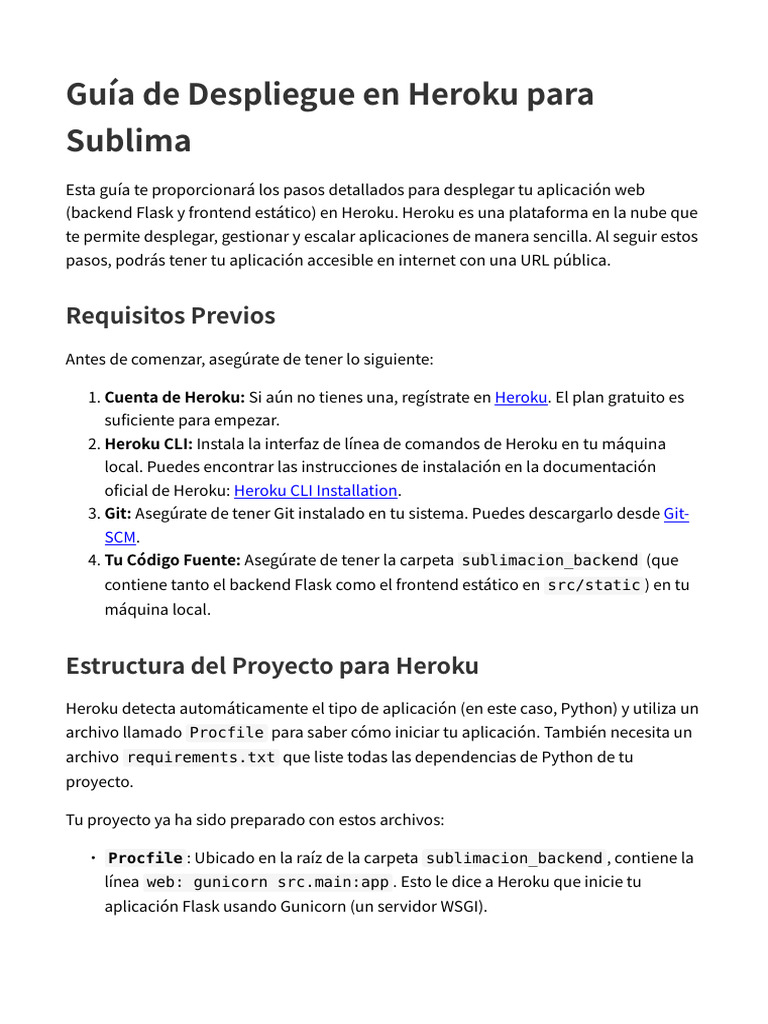 Heroku Deployment Guide | PDF | sistema de nombres de dominio | Informática