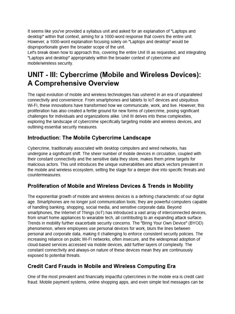 Mobile Device Cybersecurity Challenges | PDF | Security | Computer Security