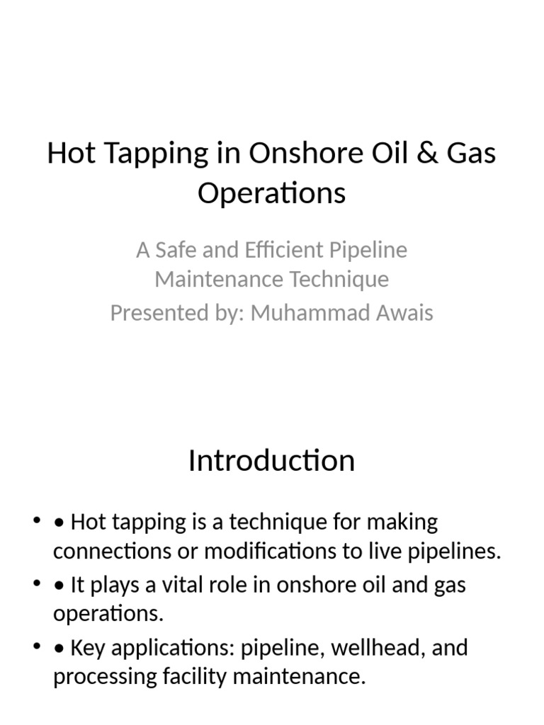 Hot Tapping in Oil & Gas Operations | PDF