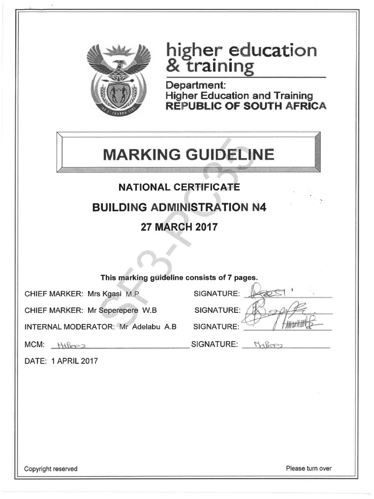 Building Administration N4 | PDF