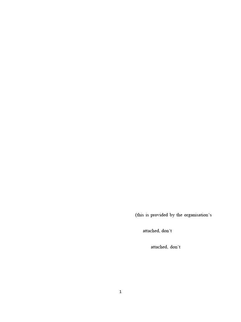 Field Report Format Guidelines | PDF | Table Of Contents