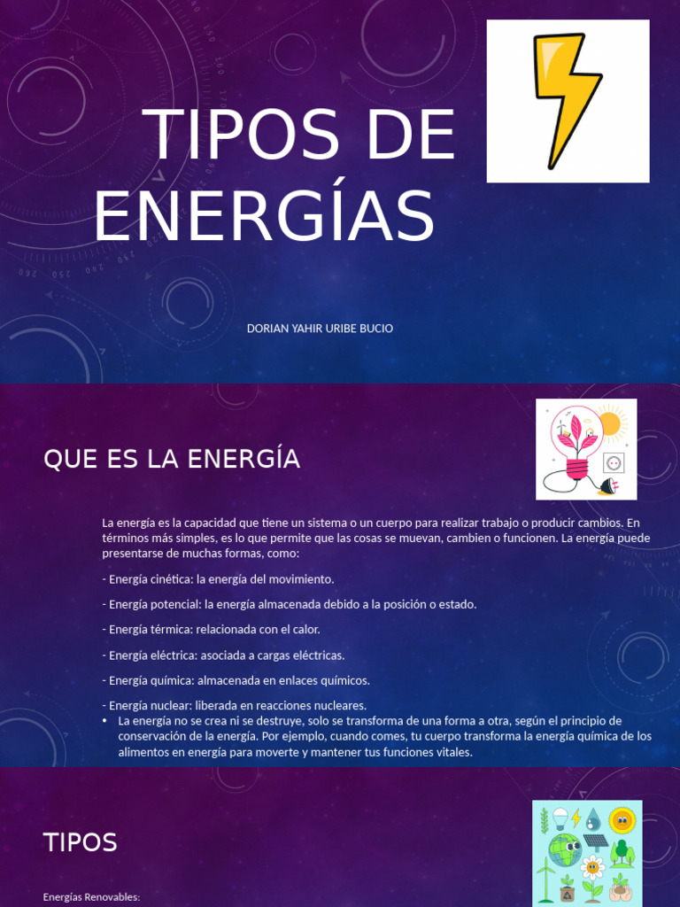 Tipos de Energías: Renovables y No Renovables | PDF
