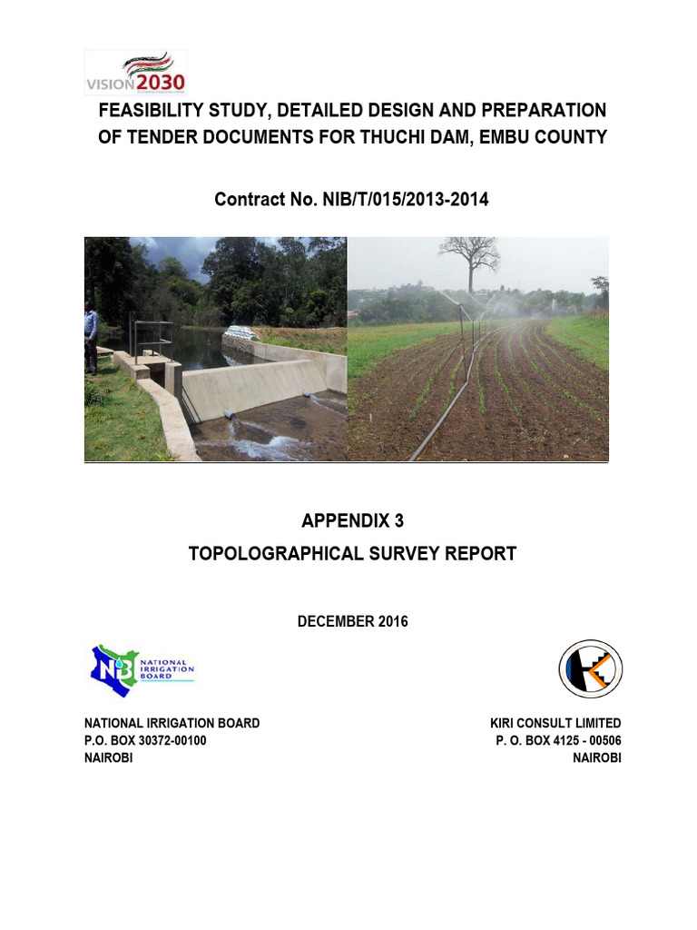 Topographical Survey Report for Thuchi Dam | PDF | Surveying | Geodesy