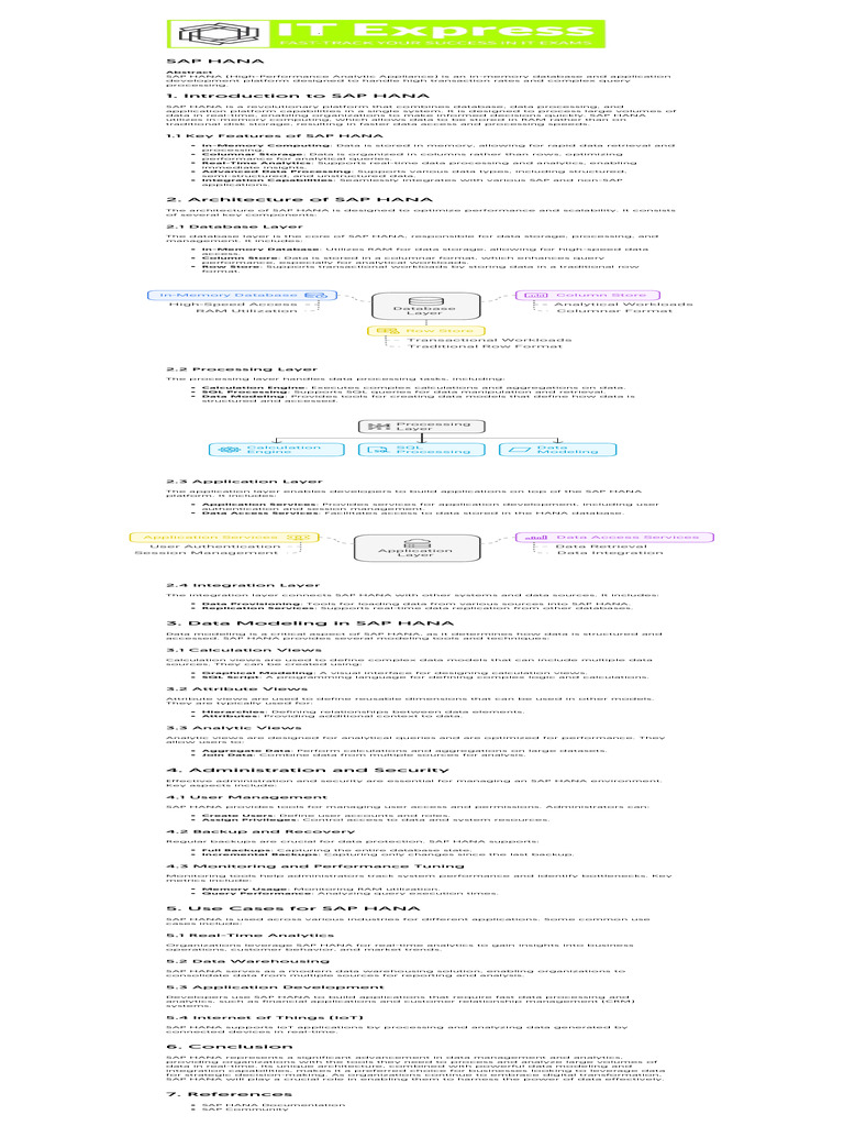 Sap Hana | PDF | Databases | Analytics