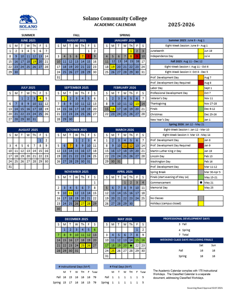 2025 - 26 Academic Calendar Approved 2.7.24 | PDF | Observances | Holidays
