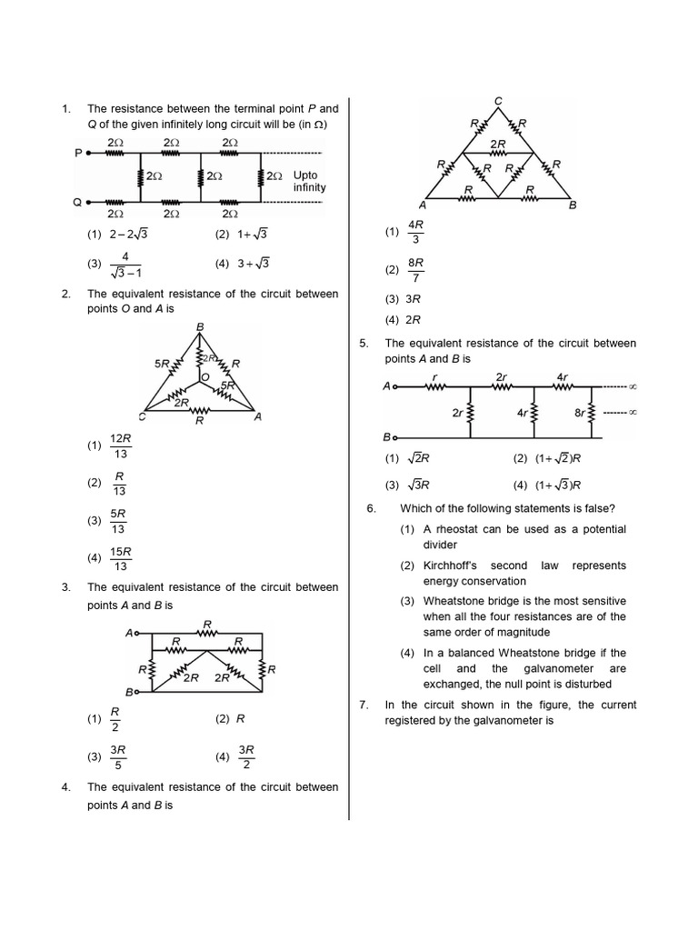 Circuit Resistance Calculations and Analysis | PDF | Quantity | Electricity