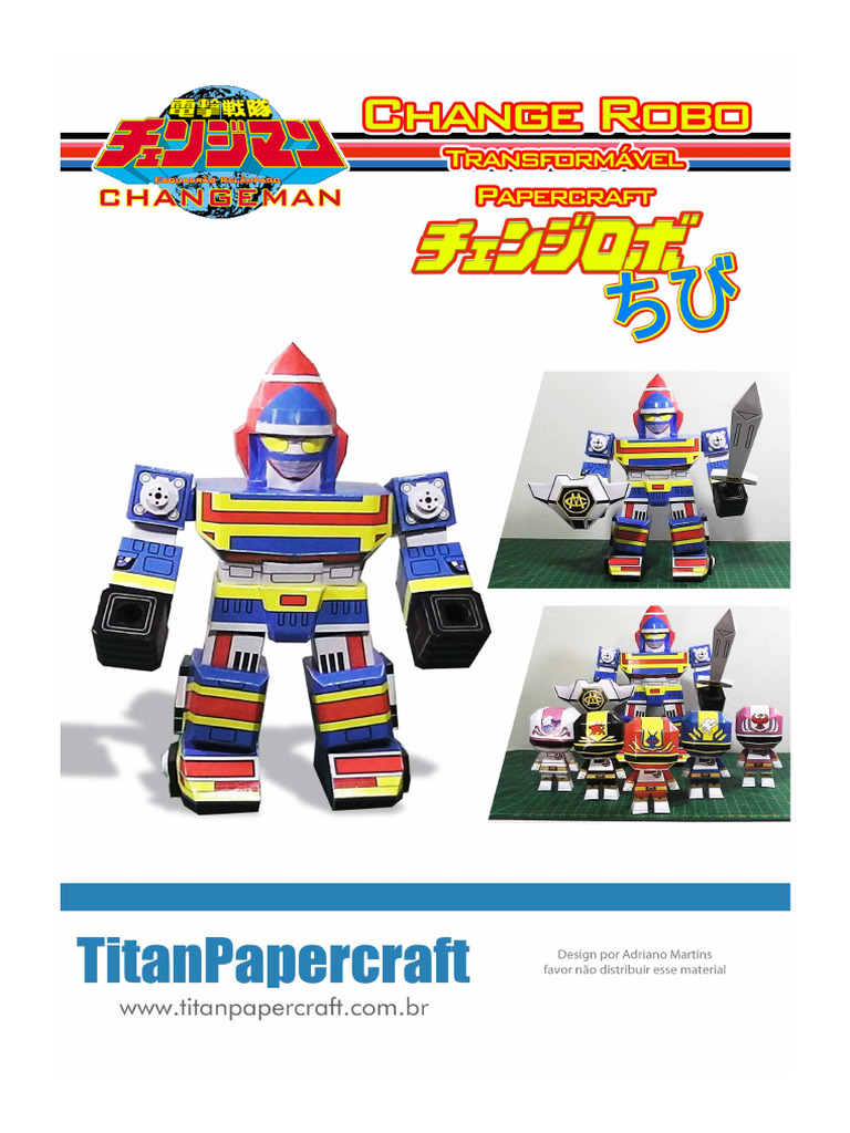 Change Robo Chibi Com Linhas Papercraft | PDF