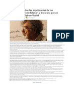 Reflexiones Sobre Las Implicancias de Los Planteamientos de Bateson y Maturana para El Quehacer Del Trabajo Social