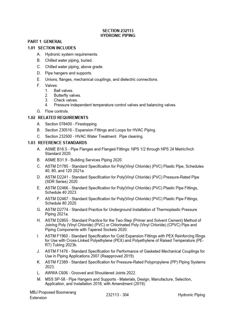 Hydronic Piping Standards Overview | PDF | Pipe (Fluid Conveyance) | Valve