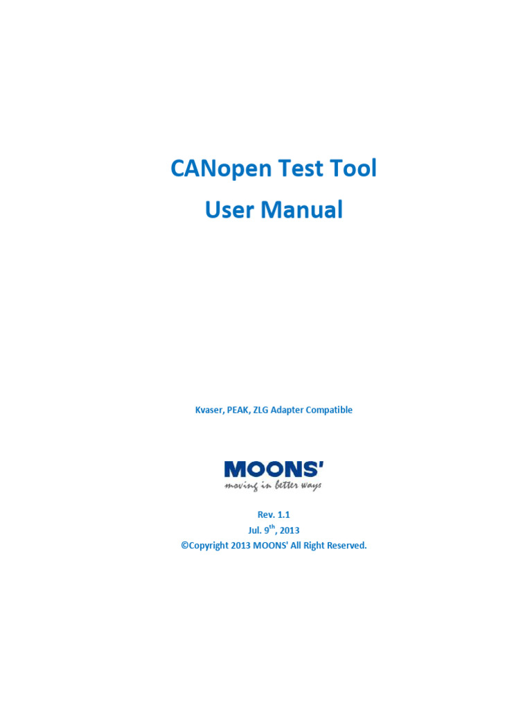 CANopen Test Tool User Manual | PDF | Computer File | Menu (Computing)