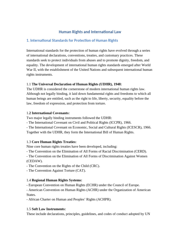Human Rights Framework Overview | PDF | Human Rights | International Law