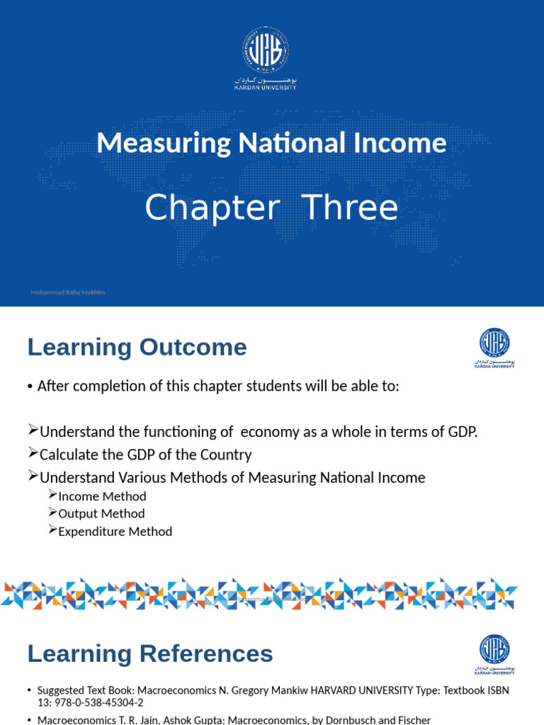Measuring National Income CH-3 | PDF | Gross Domestic Product ...