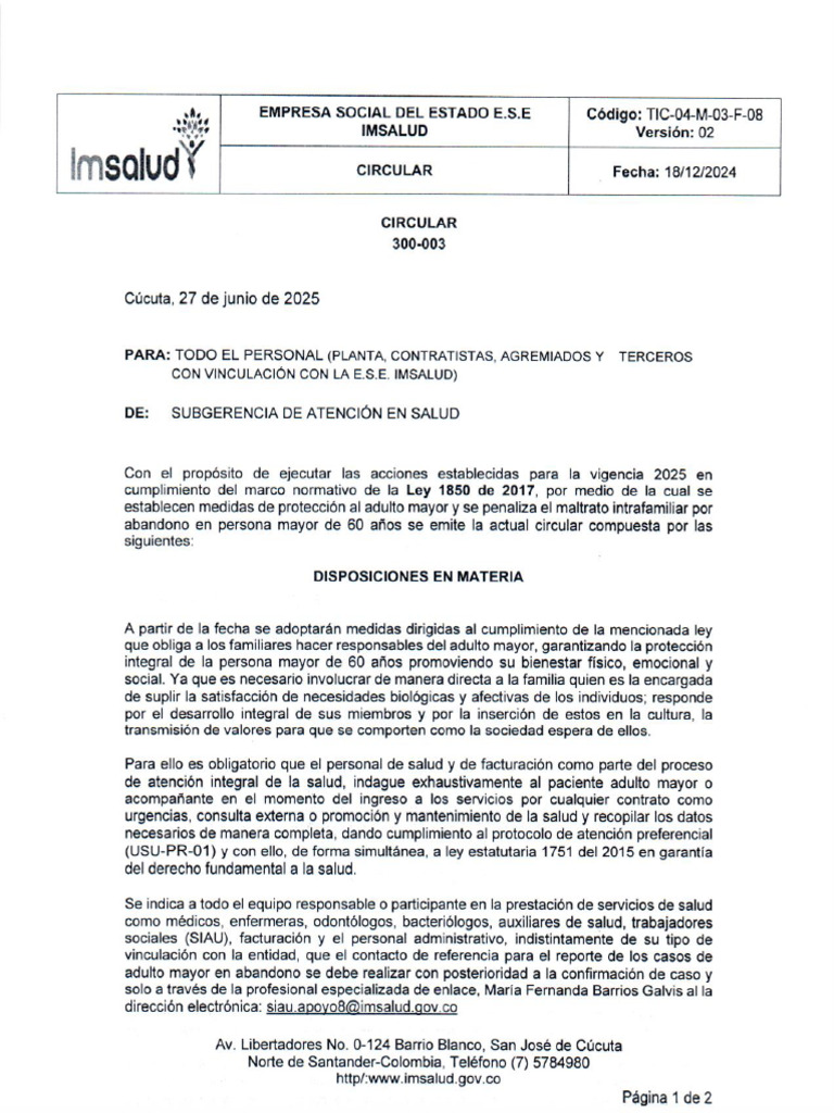 Circular 300 003 | PDF