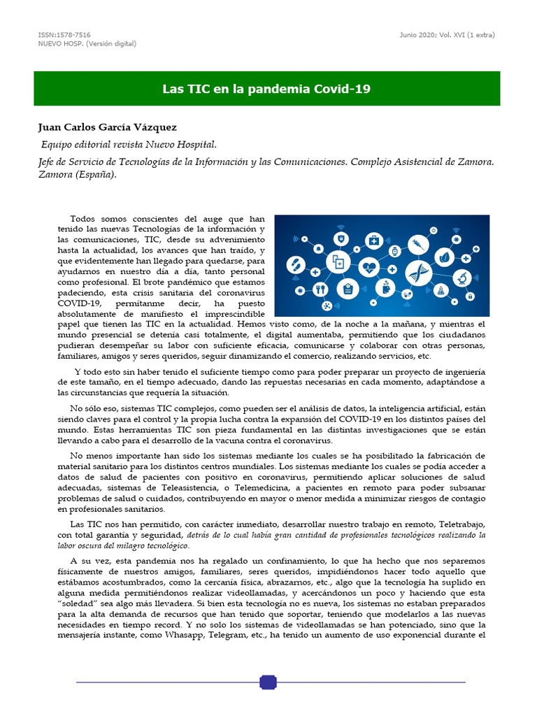 Las Tic en La Pandemia | PDF | Tecnología de información y ...