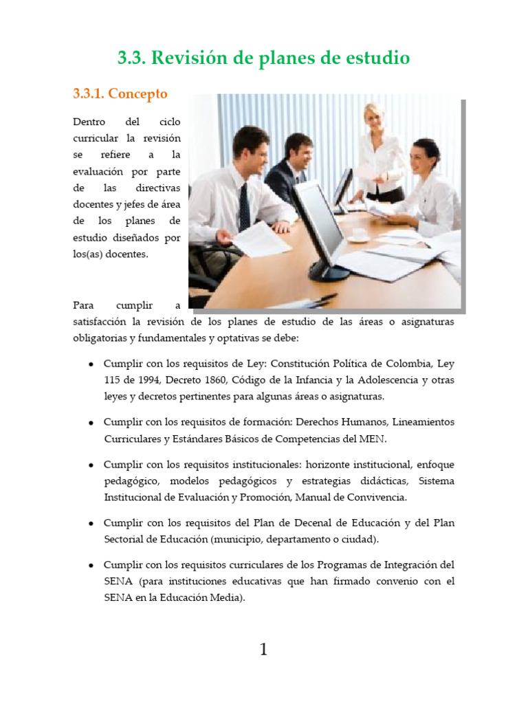 Revisión y Validación de Planes de Estudio | PDF | Plan de estudios ...