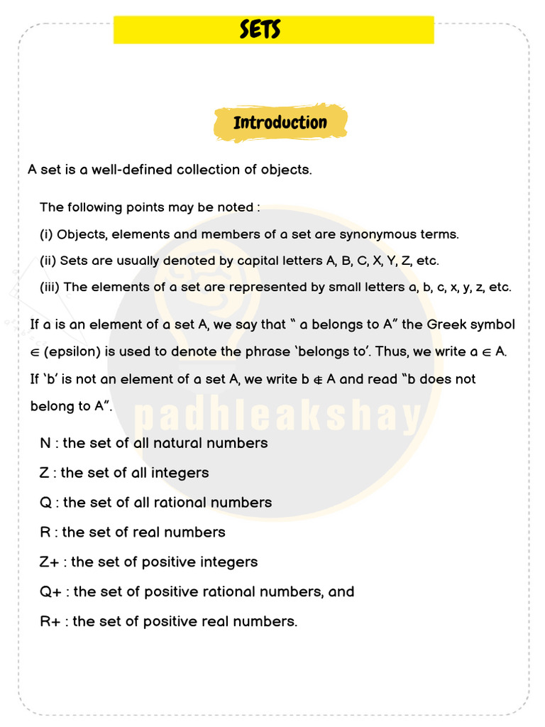 Understanding Sets: Definitions and Operations | PDF | Set (Mathematics ...