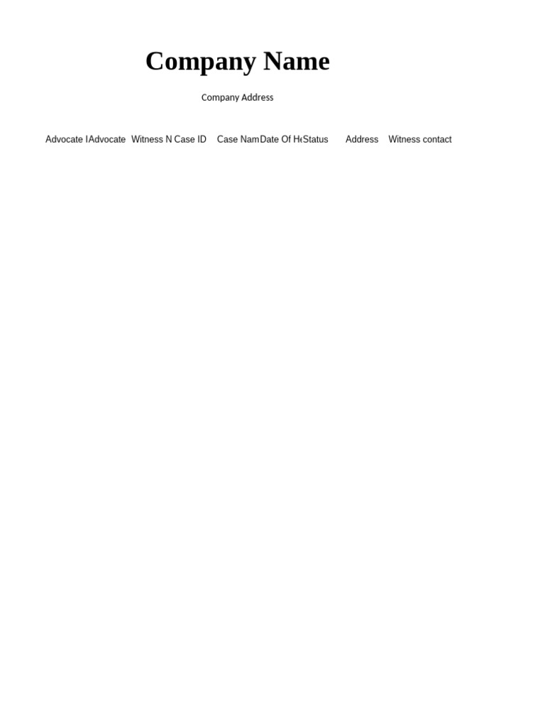 Witness Management | PDF