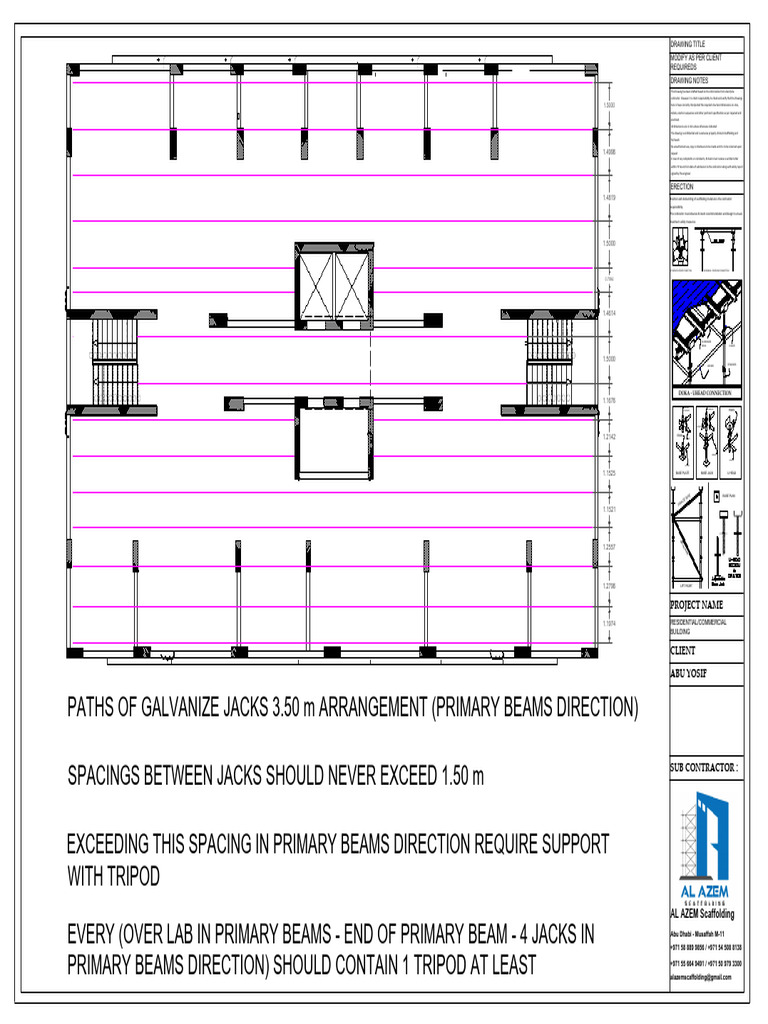 Al Azem Scaffolding Drawing Details | PDF | Scaffolding