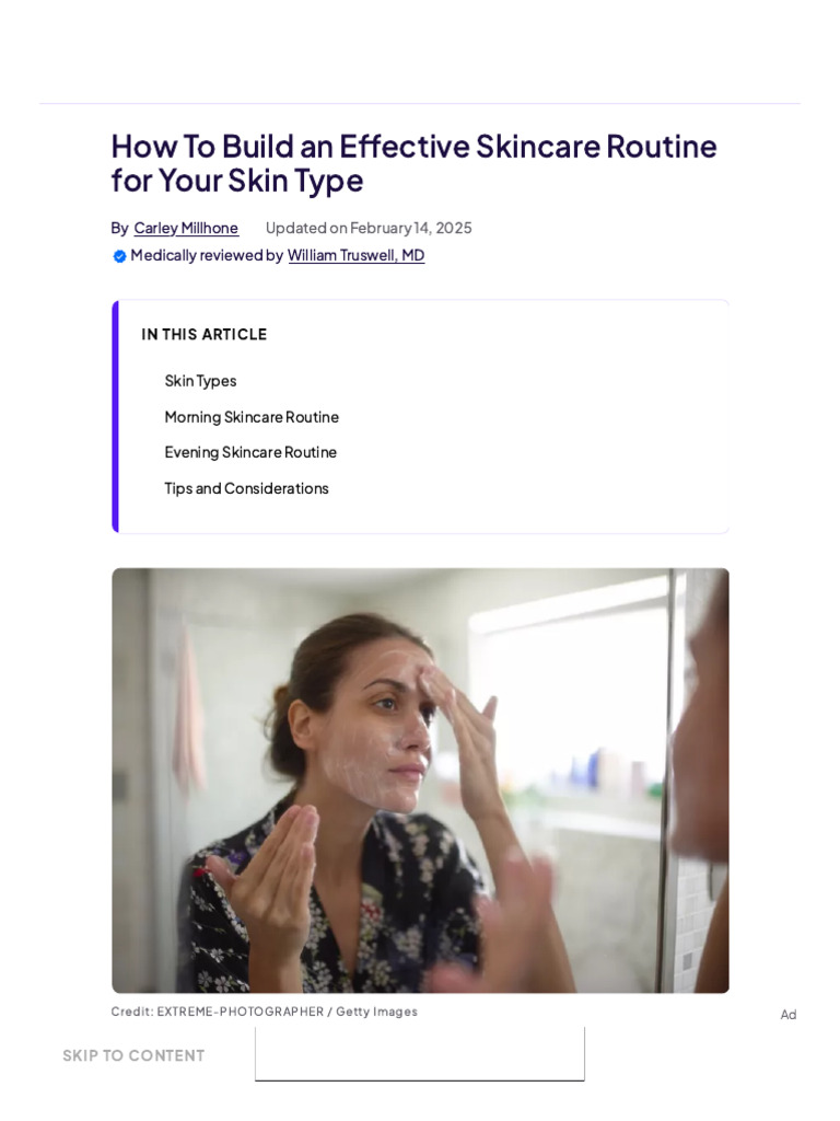 How To Build An Effective Skincare Routine For Your Skin Type | PDF ...