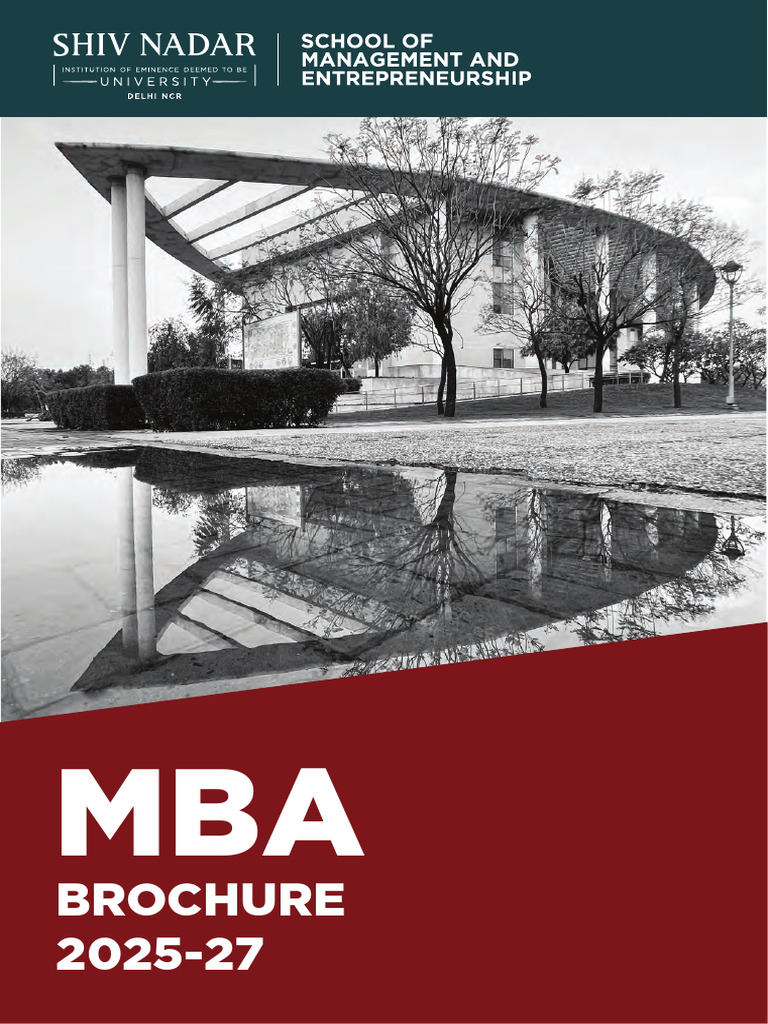 Shiv Nadar MBA Brochure 2025-27 | PDF | Business