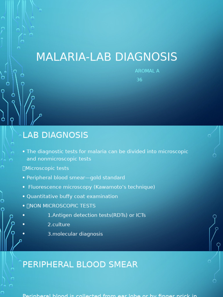 Laboratory Diagnosis of Malaria | PDF | Malaria | Medical Specialties