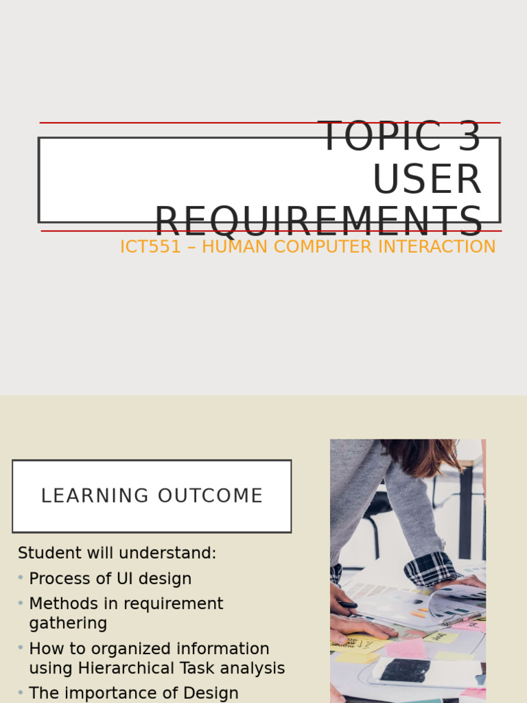 Topic 3 - User Requiements | PDF | Survey Methodology | Usability