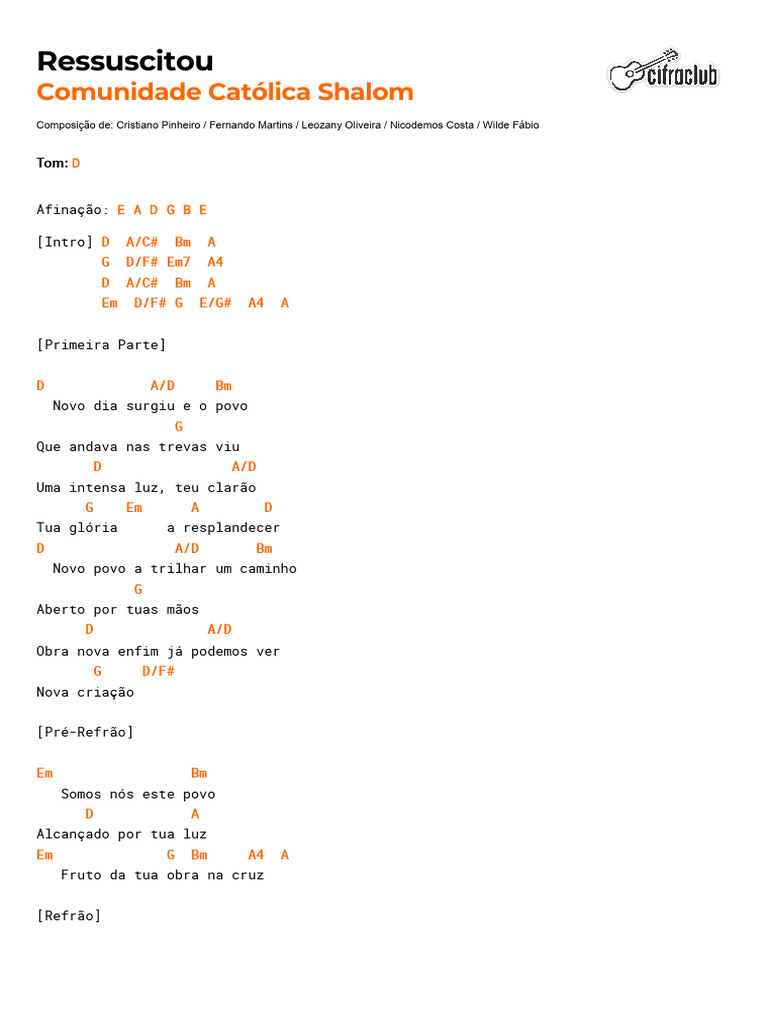 Letra da Música 
