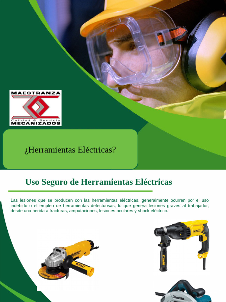 Uso Seguro de Herramientas Eléctricas | PDF | Electricidad | Ingenieria ...