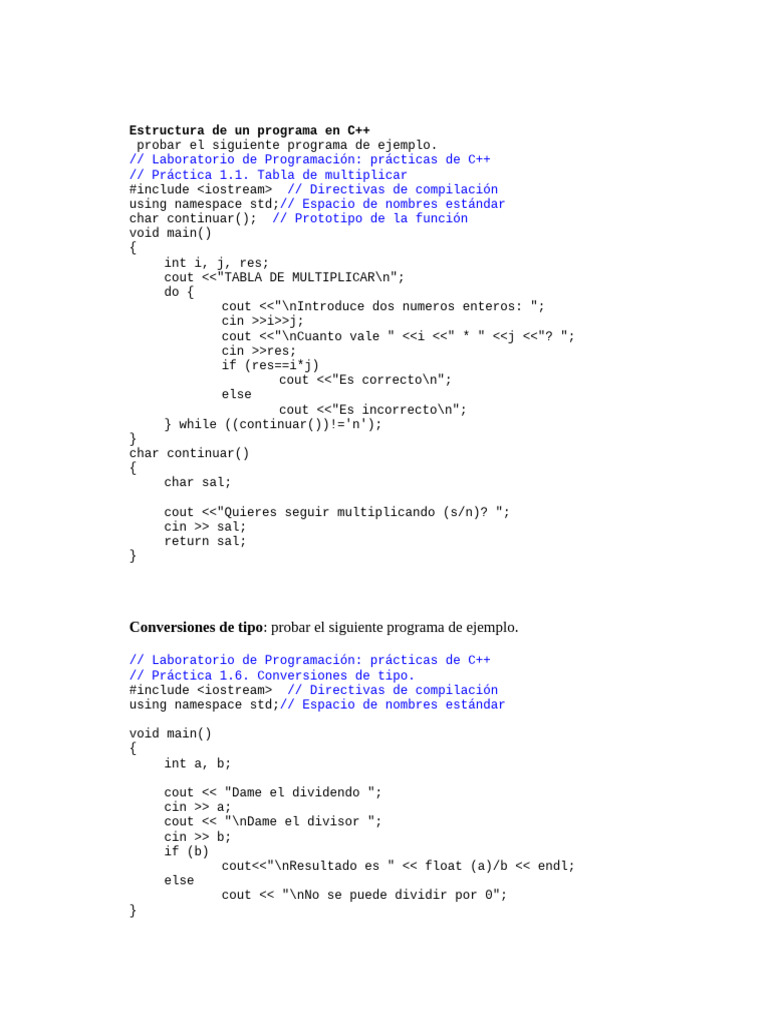 Ejercicio 1 Programacion | PDF