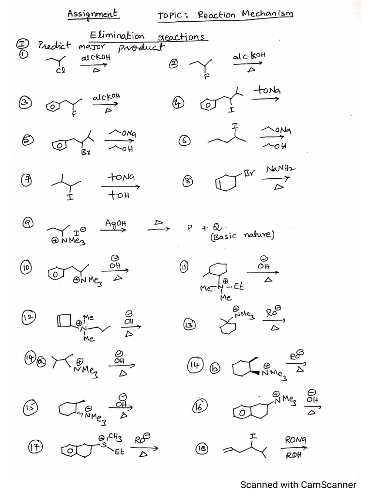 Elimination Rxns | PDF